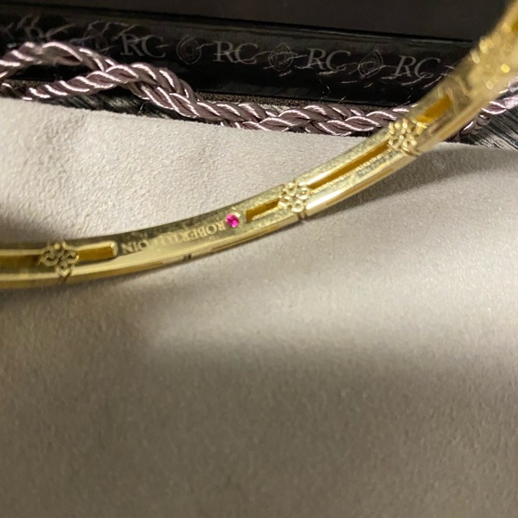 Verona Diamond Flower Bangle - Picture 4 of 12